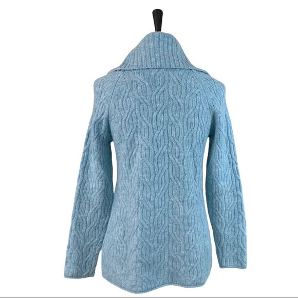Dressbarn Westport Women's Sweater Cowl Neck Textured Blue Size Medium - Picture 4 of 11